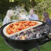 15" Half Moon Baking Stone convEGGtor Pizza Stone, 2Pack Cooking Stone Ceramic Heat Deflector Plates Setter for Large Big Green Egg Accessories and Kamado Joe Classic I II III Grill, 15" Pizza Stone - Image 8