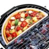 15" Half Moon Baking Stone convEGGtor Pizza Stone, 2Pack Cooking Stone Ceramic Heat Deflector Plates Setter for Large Big Green Egg Accessories and Kamado Joe Classic I II III Grill, 15" Pizza Stone - Image 4