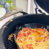 Easy Cherry Tomato Pasta cooked on the big green egg